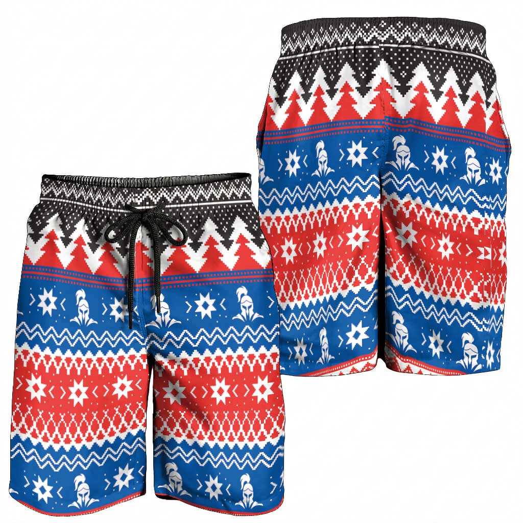Merry Knights Newcastle Pride Shorts for Men Christmas Rugby League Spirit - Aussie Hoodie