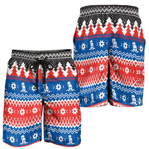 Merry Knights Newcastle Pride Shorts for Men Christmas Rugby League Spirit - Aussie Hoodie