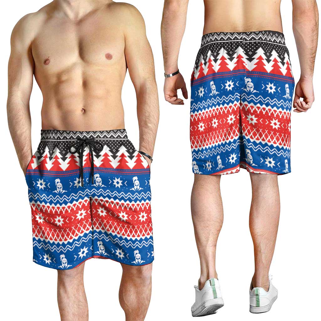 Merry Knights Newcastle Pride Shorts for Men Christmas Rugby League Spirit - Aussie Hoodie