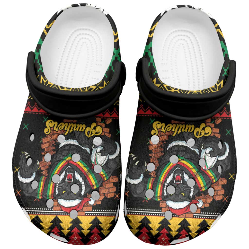 Merry Panther Roar Clogs Shoes Christmas Rugby League Spirit - Aussie Hoodie
