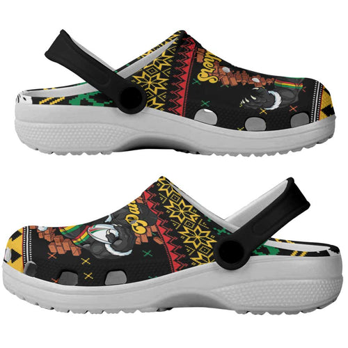 Merry Panther Roar Clogs Shoes Christmas Rugby League Spirit - Aussie Hoodie