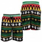 Merry Panther Roar Shorts for Men Christmas Rugby League Spirit - Aussie Hoodie