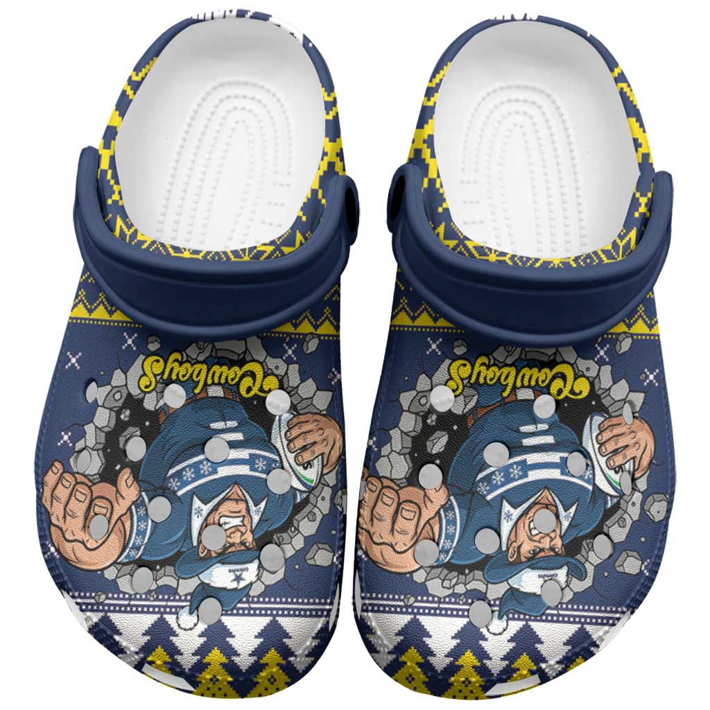 Merry Queensland Cowboys Clogs Shoes Christmas Rugby League Spirit - Aussie Hoodie