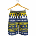 Merry Queensland Cowboys Shorts for Men Christmas Rugby League Spirit - Aussie Hoodie