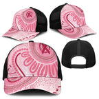 NAIDOC Week 2025 Indigenous Baseball Net Cap Breast Cancer Pink Ribbon - Aussie Hoodie
