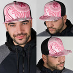 NAIDOC Week 2025 Indigenous Mesh Trucker Cap Breast Cancer Pink Ribbon - Aussie Hoodie