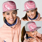 NAIDOC Week 2025 Indigenous Mesh Trucker Cap Breast Cancer Pink Ribbon - Aussie Hoodie