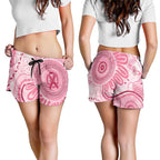 NAIDOC Week 2025 Indigenous Shorts for Women Breast Cancer Pink Ribbon - Aussie Hoodie