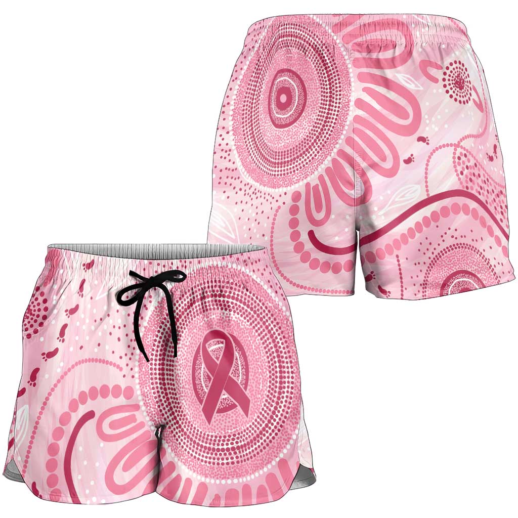 NAIDOC Week 2025 Indigenous Shorts for Women Breast Cancer Pink Ribbon - Aussie Hoodie