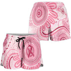 NAIDOC Week 2025 Indigenous Shorts for Women Breast Cancer Pink Ribbon - Aussie Hoodie