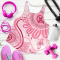 NAIDOC Week 2025 Indigenous Women Racerback Tank Breast Cancer Pink Ribbon - Aussie Hoodie