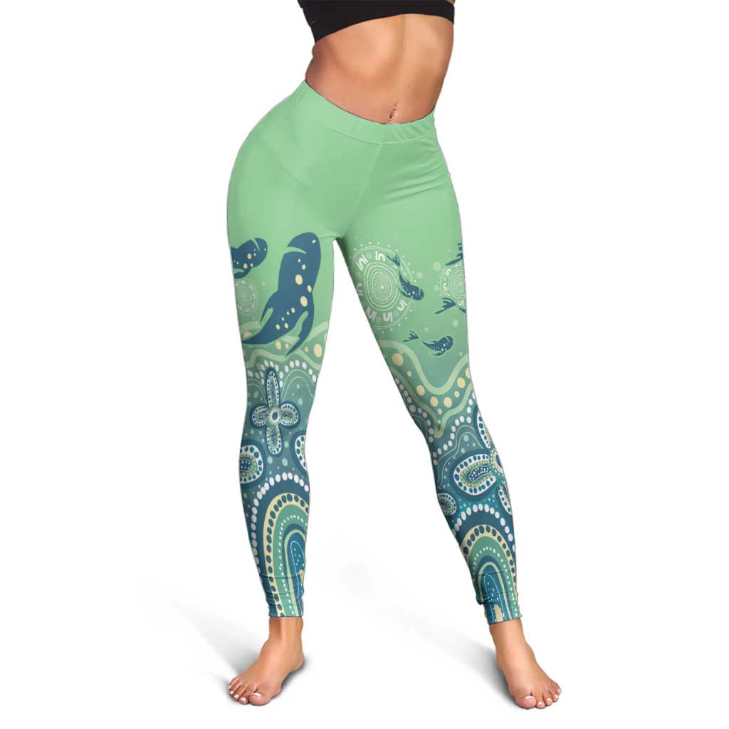 NAIDOC Week 2025 Leggings Pastel Ocean Aboriginal Art - Aussie Hoodie