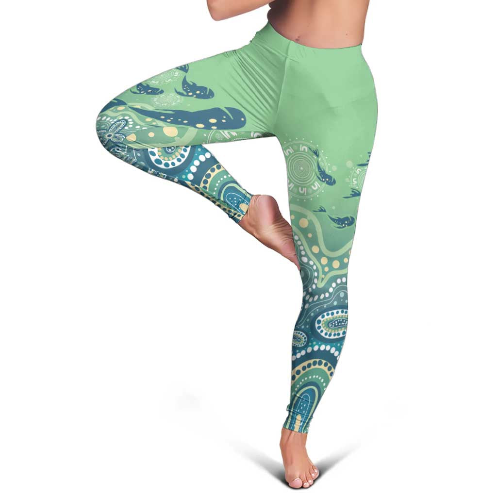 NAIDOC Week 2025 Leggings Pastel Ocean Aboriginal Art - Aussie Hoodie