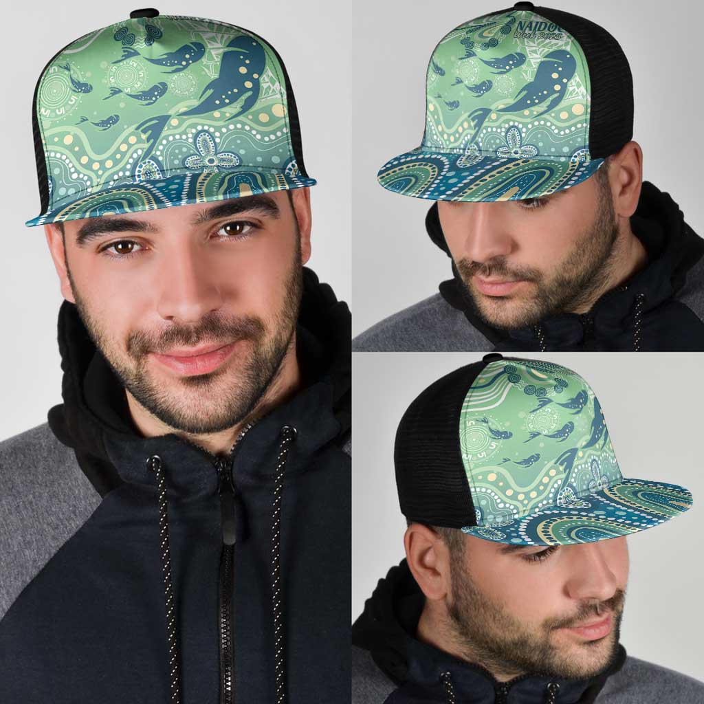 NAIDOC Week 2025 Mesh Trucker Cap Pastel Ocean Aboriginal Art - Aussie Hoodie