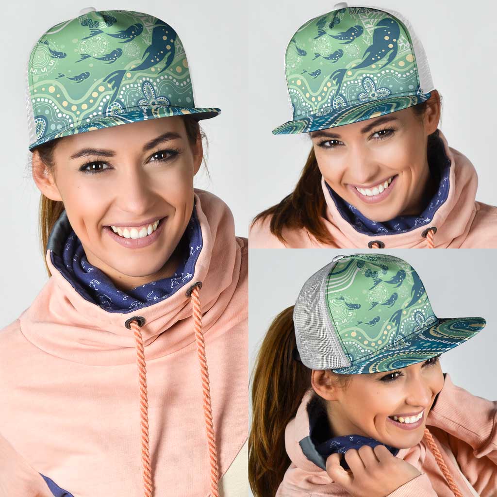 NAIDOC Week 2025 Mesh Trucker Cap Pastel Ocean Aboriginal Art - Aussie Hoodie