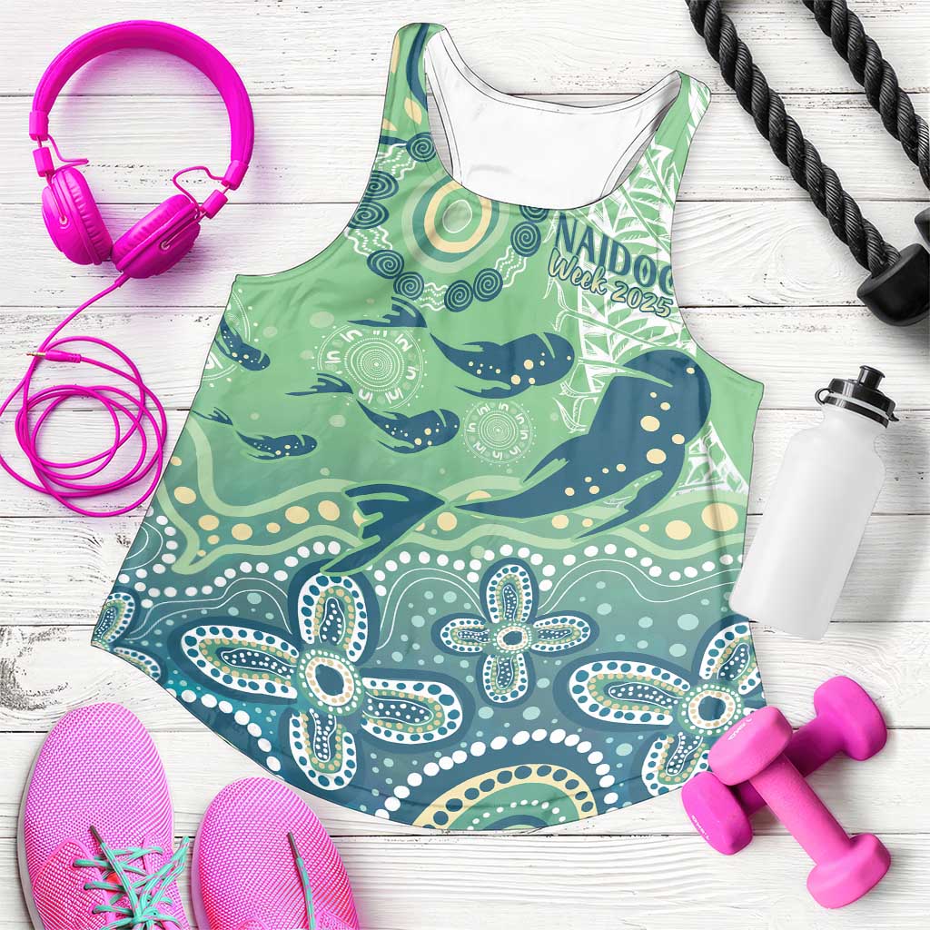 NAIDOC Week 2025 Women Racerback Tank Pastel Ocean Aboriginal Art - Aussie Hoodie