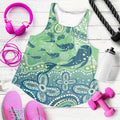 NAIDOC Week 2025 Women Racerback Tank Pastel Ocean Aboriginal Art - Aussie Hoodie