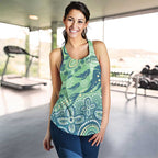 NAIDOC Week 2025 Women Racerback Tank Pastel Ocean Aboriginal Art - Aussie Hoodie