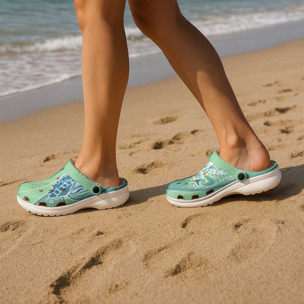 NAIDOC Week - 50 Years Deadly Torres Strait Clogs Shoes Pastel Waves