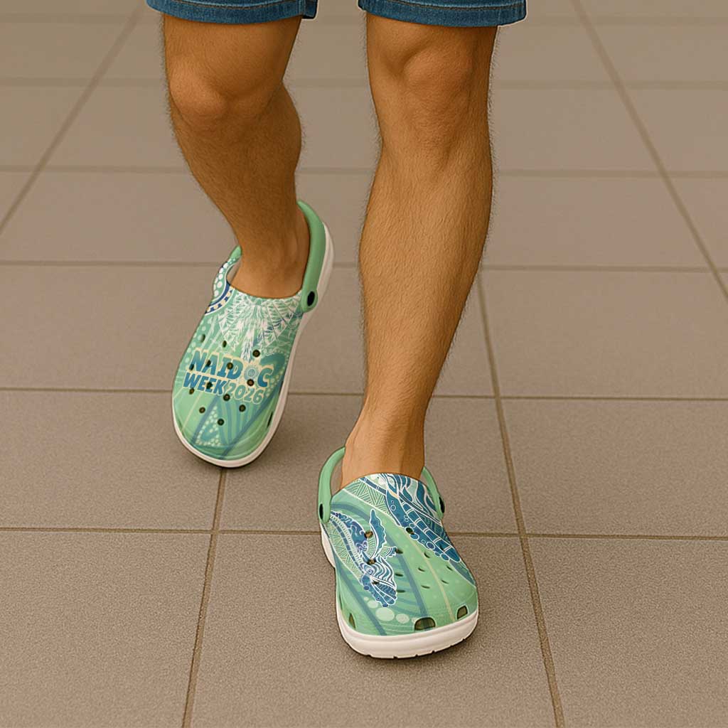 NAIDOC Week - 50 Years Deadly Torres Strait Clogs Shoes Pastel Waves