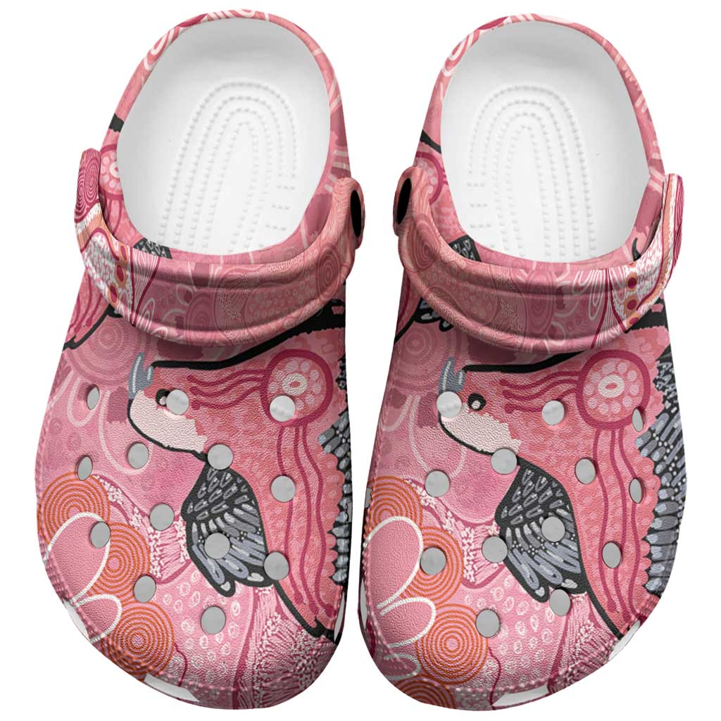 NAIDOC Week Aussie Indigenous Clogs Shoes Aboriginal Galah Bird Contemporary Art