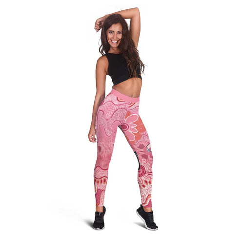 NAIDOC Week Aussie Indigenous Leggings Aboriginal Galah Bird Contemporary Art