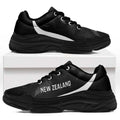New Zealand 2026 Football Chunky Sneakers Go All White Silver Fern Curve Stylized - Aussie Hoodie