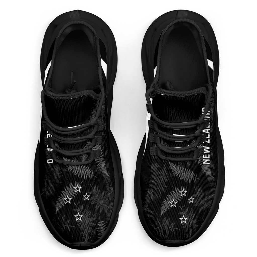 New Zealand 2026 Football Clunky Sneakers Go All White Silver Fern Curve Stylized - Aussie Hoodie