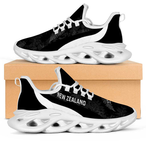 New Zealand 2026 Football Clunky Sneakers Go All White Silver Fern Curve Stylized - Aussie Hoodie