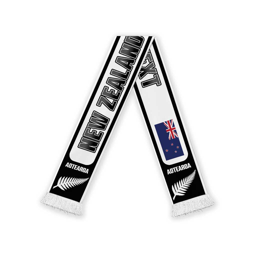 New Zealand 2026 Football Personalised Soccer Scarf Aotearoa Kia Kaha White Fern