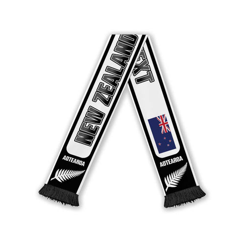 New Zealand 2026 Football Personalised Soccer Scarf Aotearoa Kia Kaha White Fern