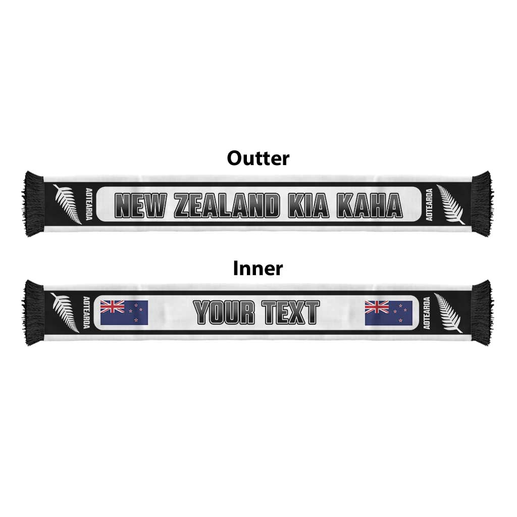 New Zealand 2026 Football Personalised Soccer Scarf Aotearoa Kia Kaha White Fern