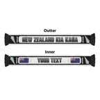 New Zealand 2026 Football Personalised Soccer Scarf Aotearoa Kia Kaha White Fern