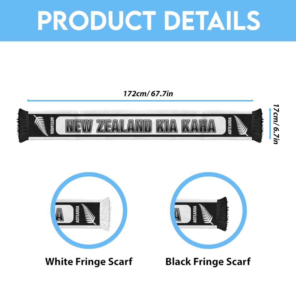 New Zealand 2026 Football Personalised Soccer Scarf Aotearoa Kia Kaha White Fern