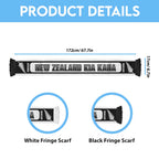 New Zealand 2026 Football Personalised Soccer Scarf Aotearoa Kia Kaha White Fern