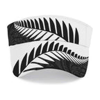New Zealand 2026 Football Sun Visor Cap Aotearoa Kia Kaha Silver Fern Black