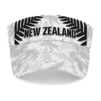 New Zealand 2026 Football Sun Visor Cap Aotearoa Kia Kaha Silver Fern White