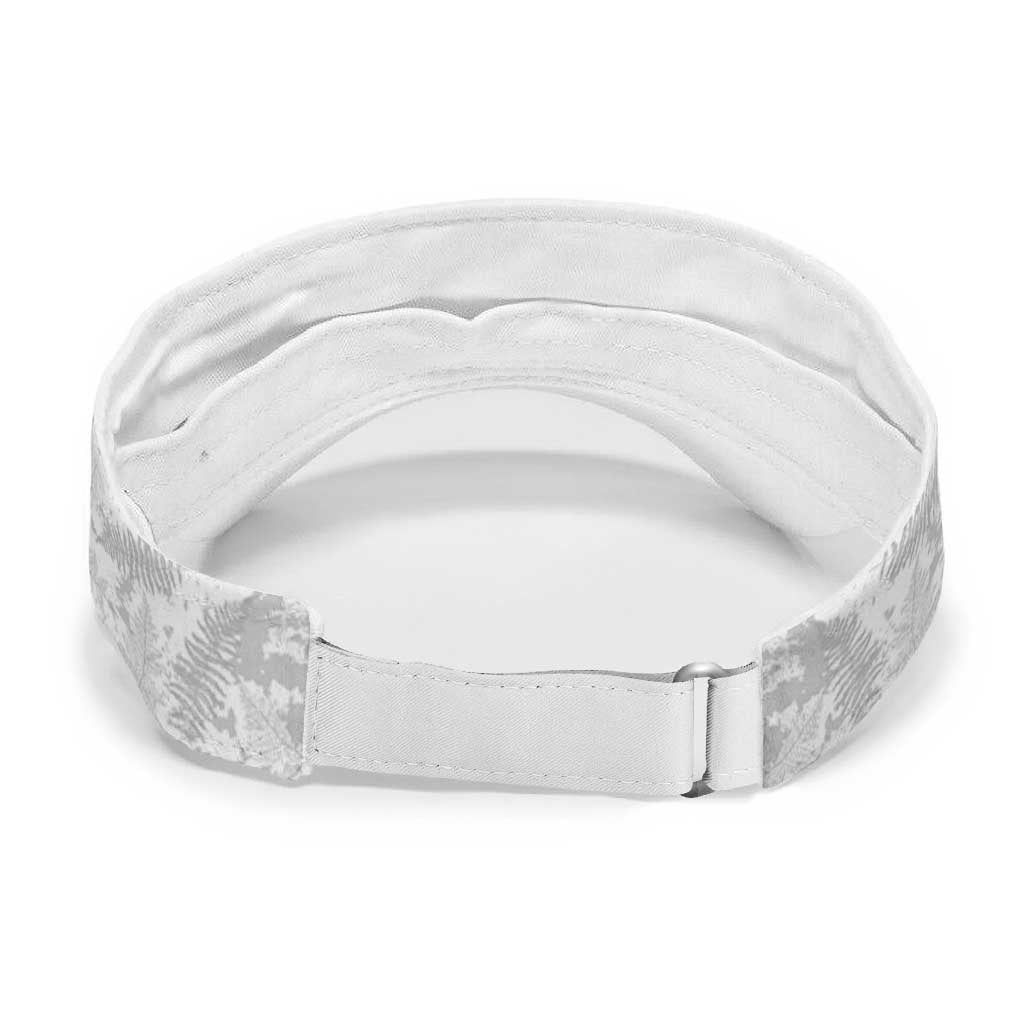 New Zealand 2026 Football Sun Visor Cap Aotearoa Kia Kaha Silver Fern White