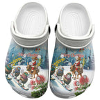 New Zealand and Australia Merry Christmas Clogs Shoes Kiwi Birds Skiing and Koala Santa Riding Kangaroo