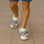 New Zealand and Australia Merry Christmas Clogs Shoes Kiwi Birds Skiing and Koala Santa Riding Kangaroo