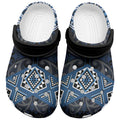 New Zealand Aotearoa Clogs Shoes Blue Taniko Art Maori Pattern - Aussie Hoodie