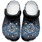 New Zealand Aotearoa Clogs Shoes Blue Taniko Art Maori Pattern - Aussie Hoodie
