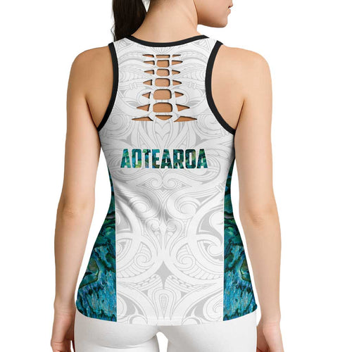 New Zealand Aotearoa Hollow Tank Top Green Maori Papua Shell Indigenous - Aussie Hoodie