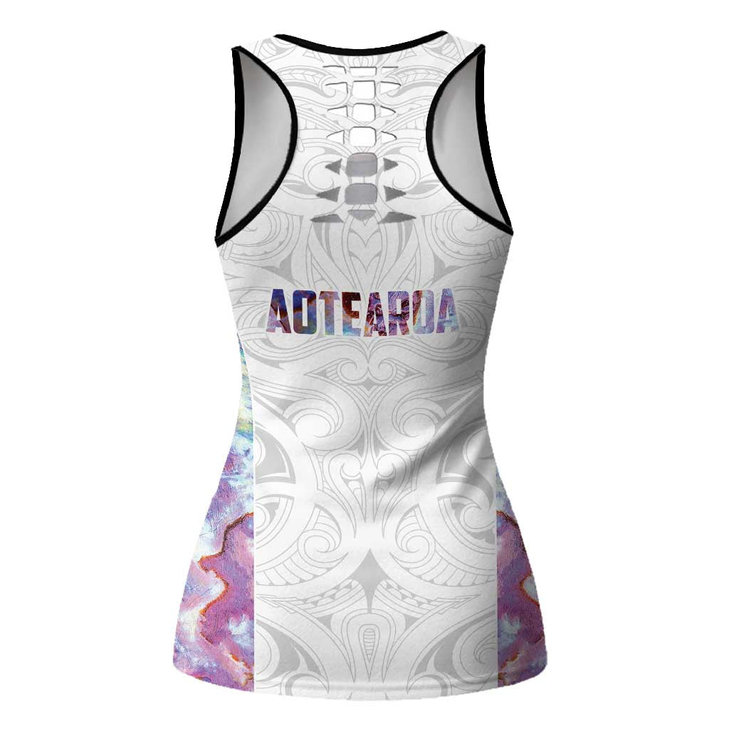 New Zealand Aotearoa Hollow Tank Top Pink Maori Papua Shell Indigenous - Aussie Hoodie