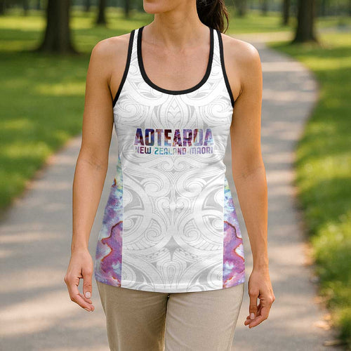 New Zealand Aotearoa Hollow Tank Top Pink Maori Papua Shell Indigenous - Aussie Hoodie