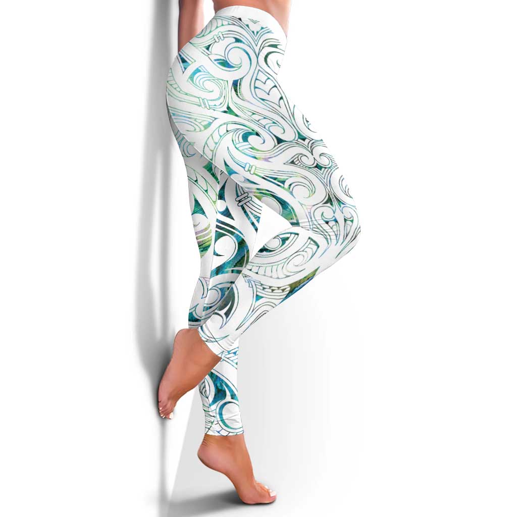 New Zealand Aotearoa Leggings Green Maori Papua Shell Indigenous - Aussie Hoodie