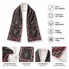 New Zealand Aotearoa Pocket Scarf Red Poutama With Taniko Pattern