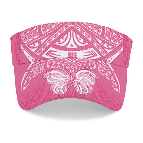 New Zealand Breast Cancer Awareness Sun Visor Cap Maori Butterfly Pink Ribbon