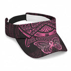 New Zealand Breast Cancer Awareness Sun Visor Cap Maori Butterfly Pink Ribbon Black Version