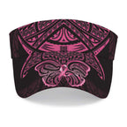 New Zealand Breast Cancer Awareness Sun Visor Cap Maori Butterfly Pink Ribbon Black Version